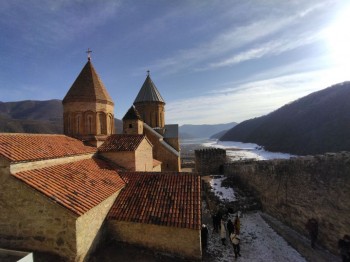 Castle Ananuri at winter